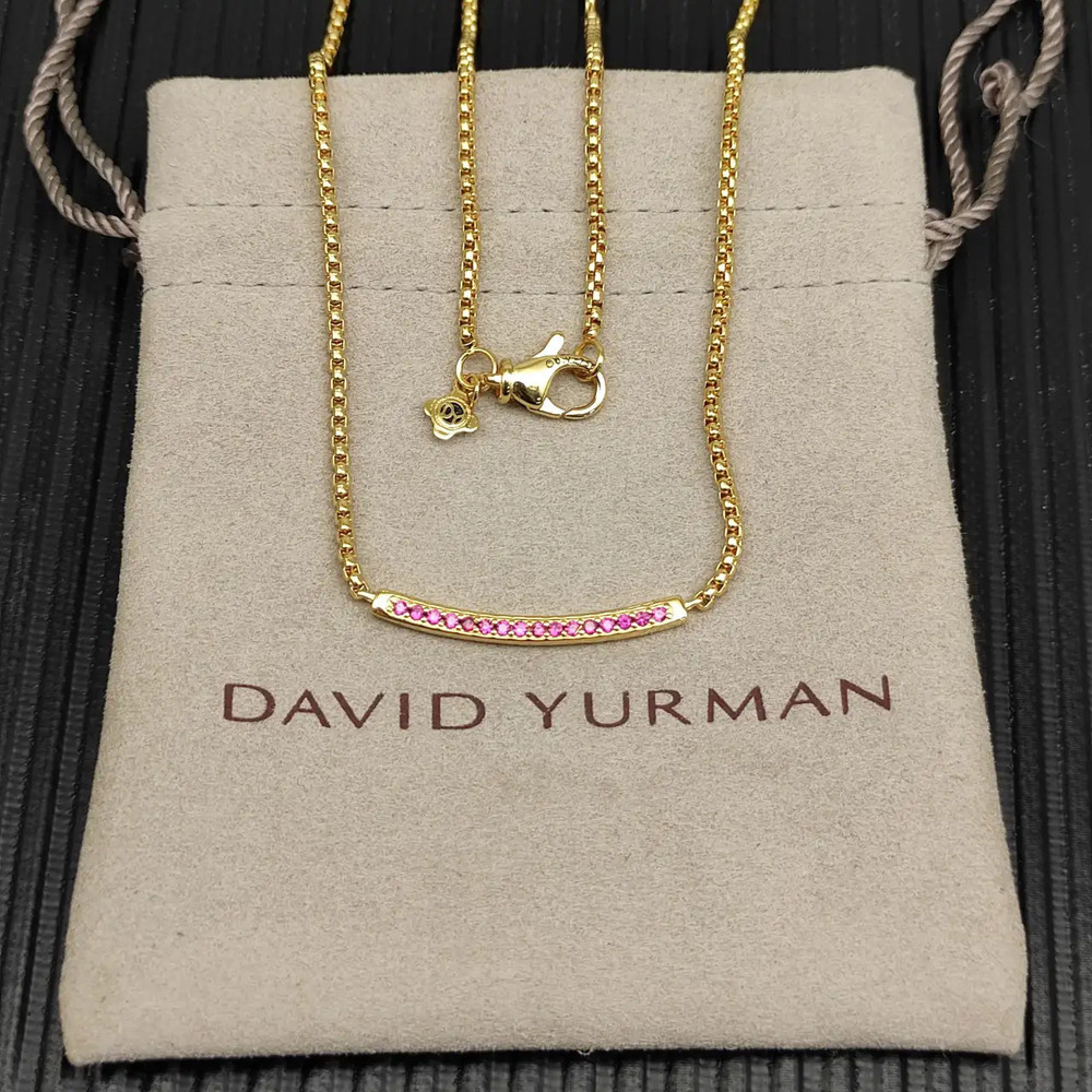 David Yurman shopfront bar red diamond necklace